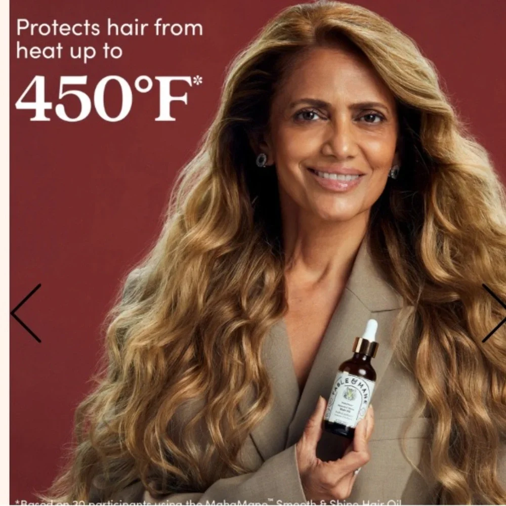NWT FABLE & MANE MahaMane Smooth & Shine Hair Oil smooth tame protect shine - Picture 6 of 8